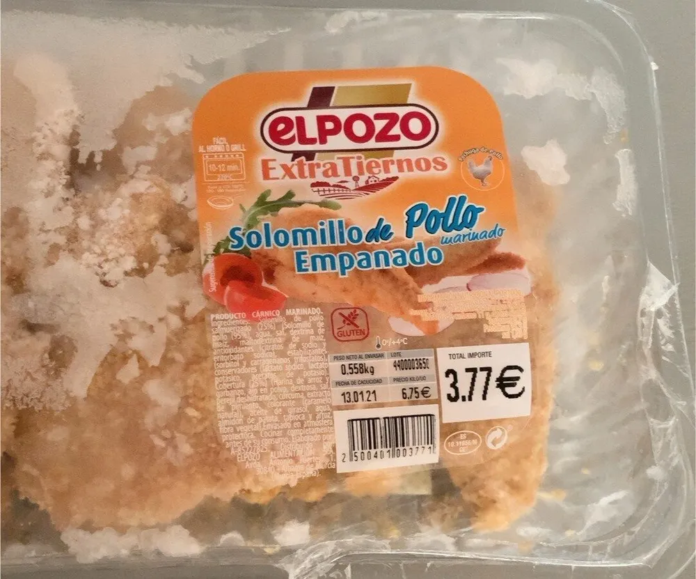 Solomillo de pollo empanado