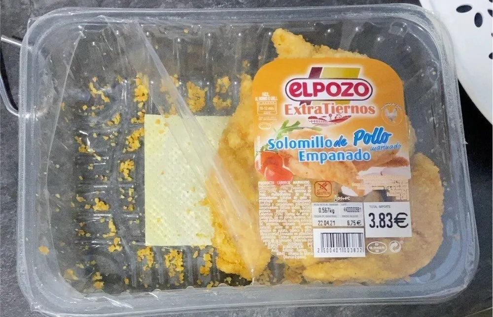 Solomillo de pollo empanado