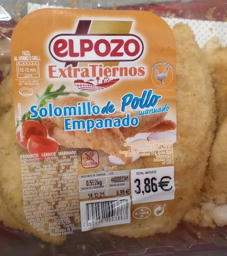 Solomillo de Pollo Empanado