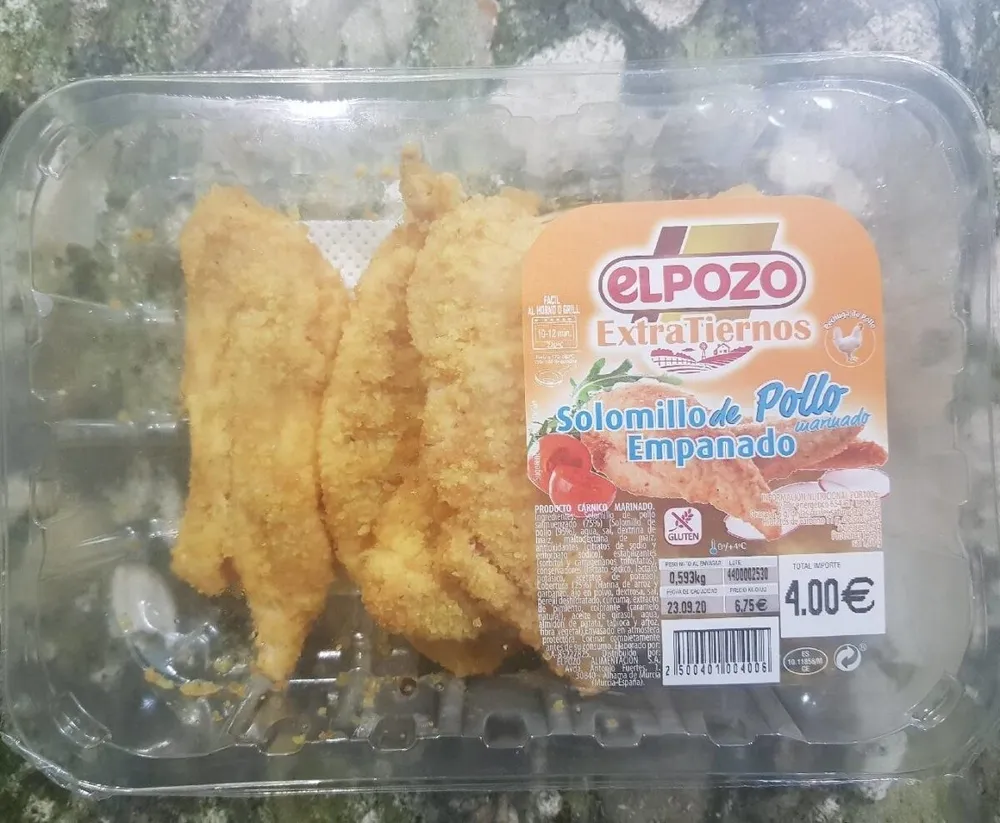 Solomillo de pollo empanado