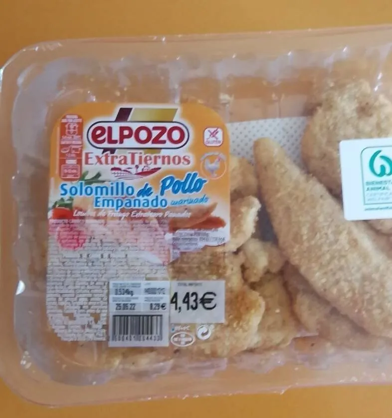 Solomillo de pollo empanado marinado