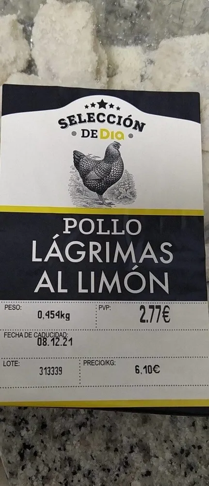 Pollo lagrimas al limon