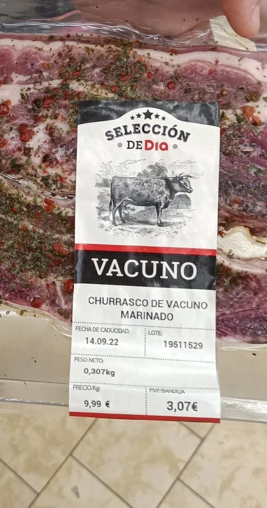 Churrasco vacuno marinado