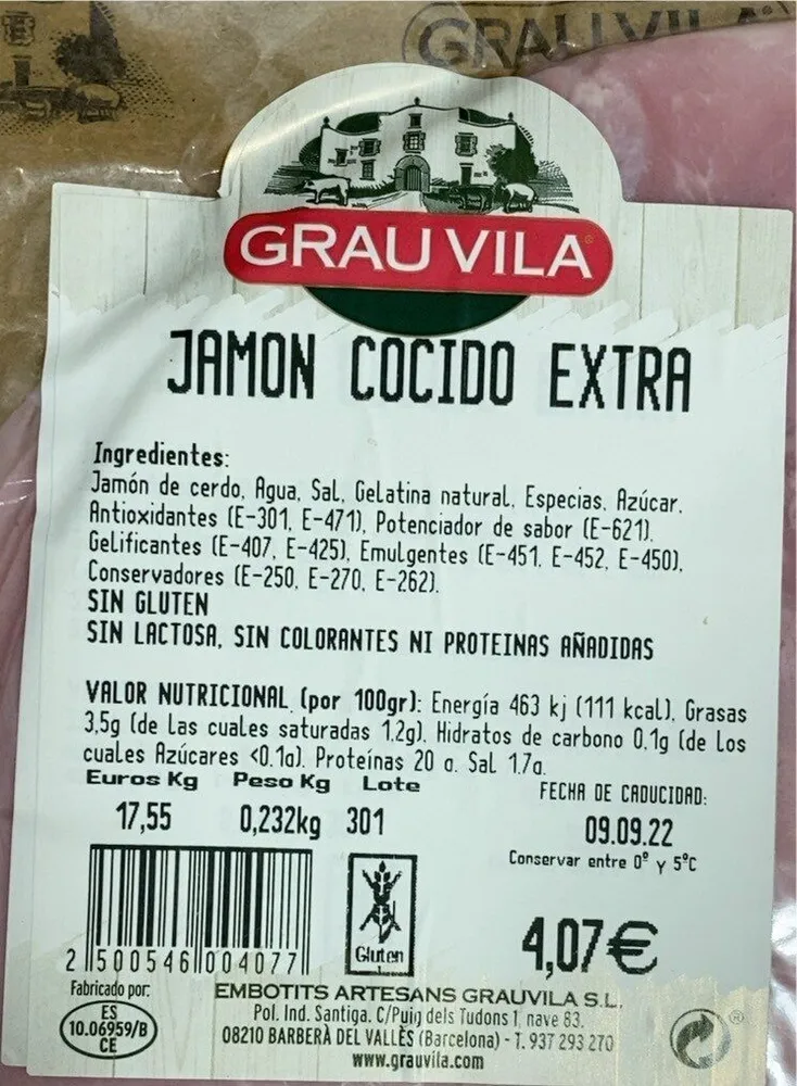 Jamon cocido extra