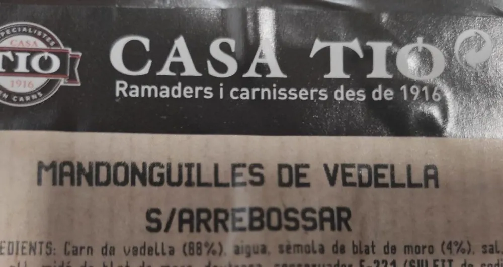 Mandonguilles de vedella