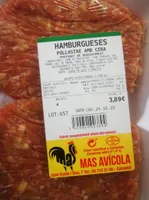 Hamburguesas pollo con cebolla