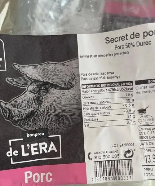 Secreto cerdo