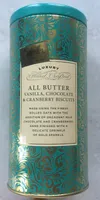 All butter vanilla, chocolate & cranberry biscuits