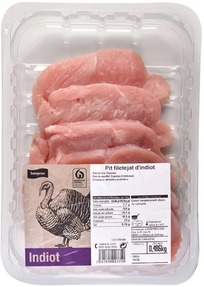 Pechuga de Pavo Fileteada