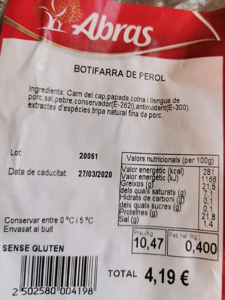 Butifarra de perol