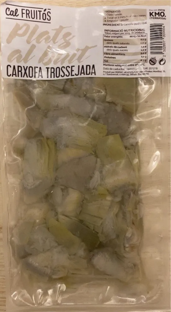 Carxofa trossejada