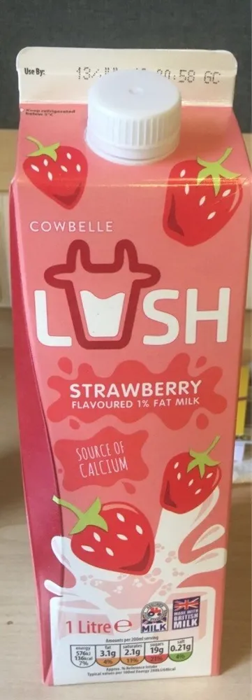 Strawberry flavoured milk