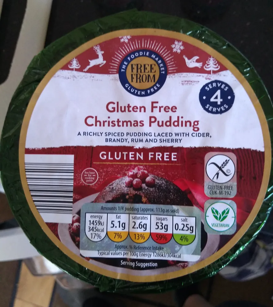 gluten-free Christmas pudding