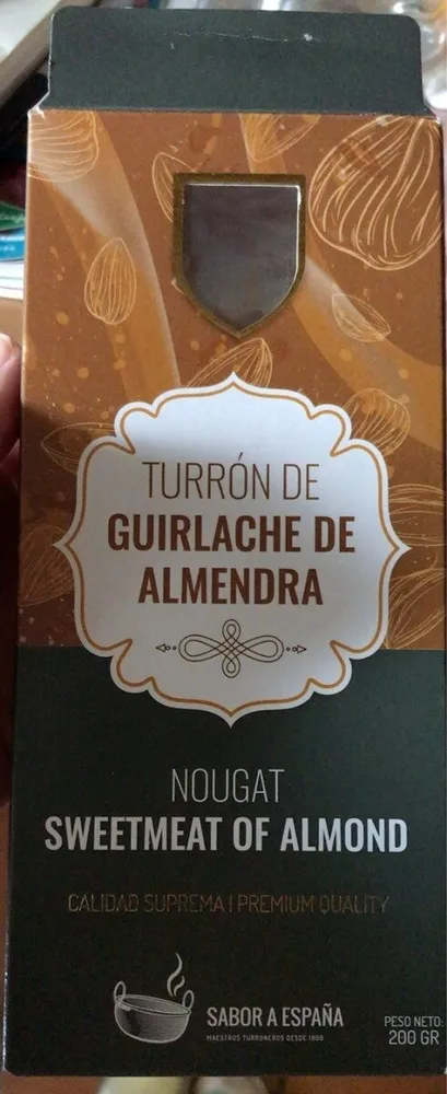 Turrón de guirlache de almendra