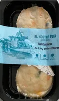 Hamburguesa de merluza con verduras