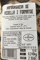 Hamburguesa de vedella i formatge