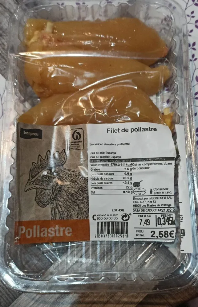 Filet de pollastre