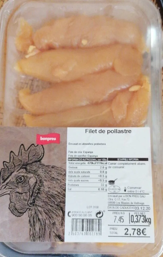 Filet de pollastre