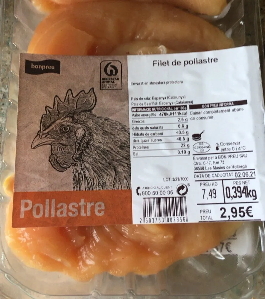 Filet de pollastre