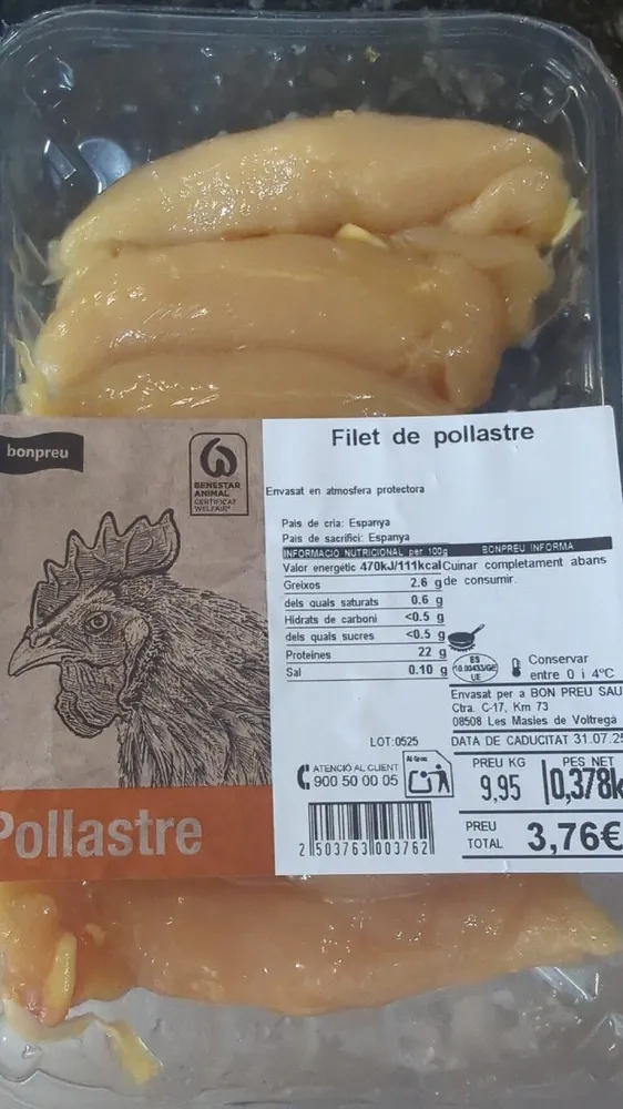 Filet de pollastre