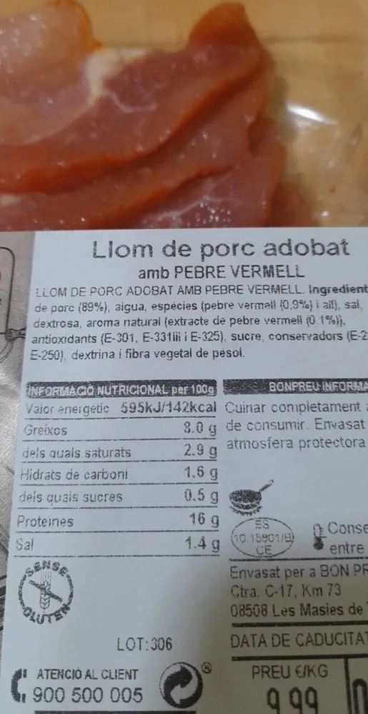 Llom de Porc Adobat amb Pebre Vermell