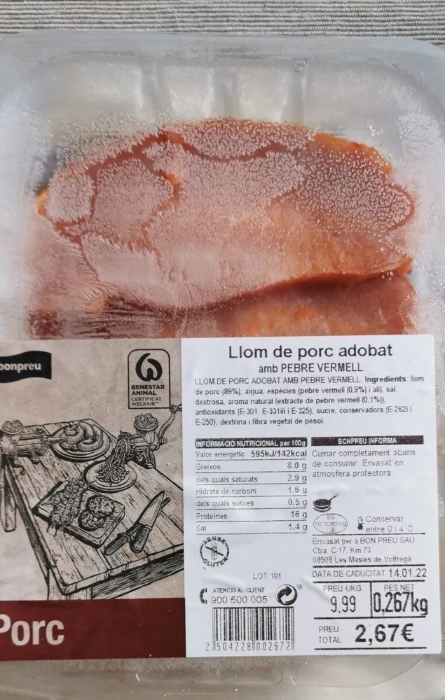 Llom de porc adobat