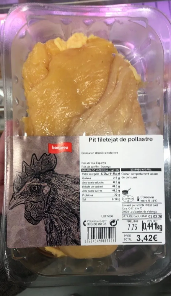 Pit filetejat de pollastre