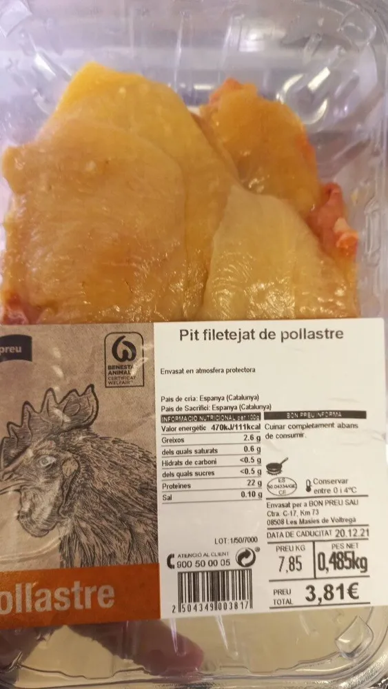 Pit filetejat de pollastre