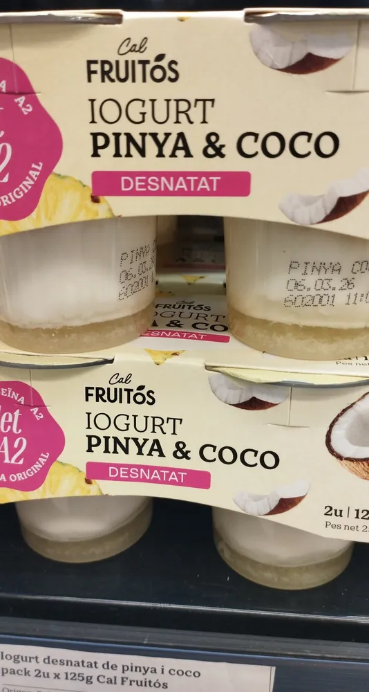 Yogurt desnatado piña y coco