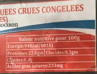 Queues crevettes decortiquees crues congelees (deveinees)