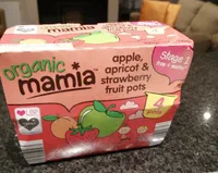 Organic mamia Apple , apricot & strawberry fruit pots