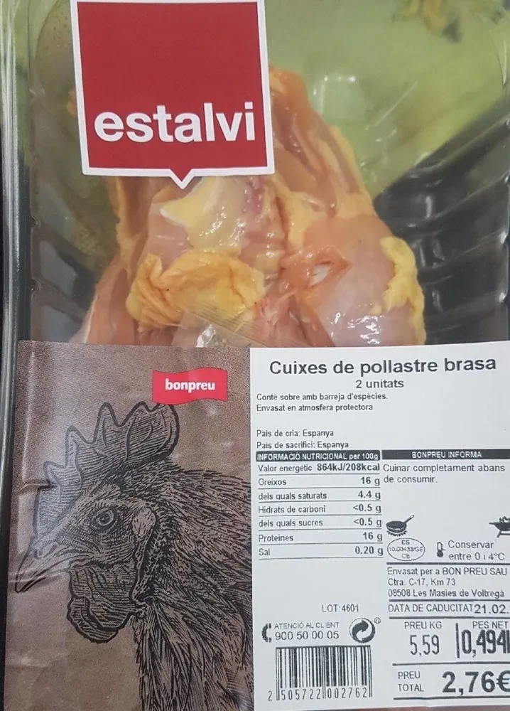 Cuixes de pollastre brasa
