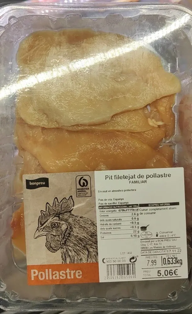Pit filetejat de pollastre
