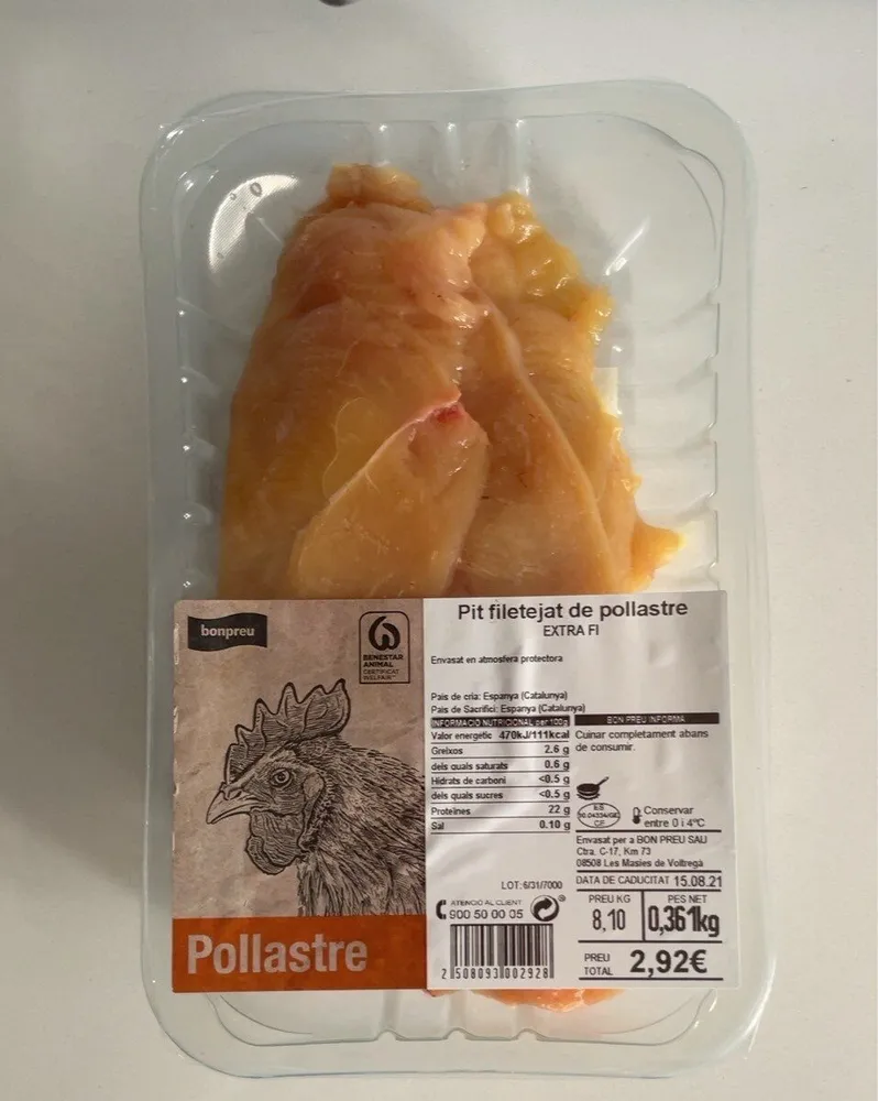 Pit filetejat de pollastre