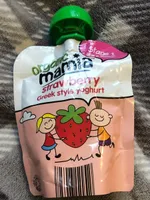 Organic mamia strawberry greek style yoghurt