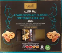 4 dark chocolate flavour coated nut & sea salt
