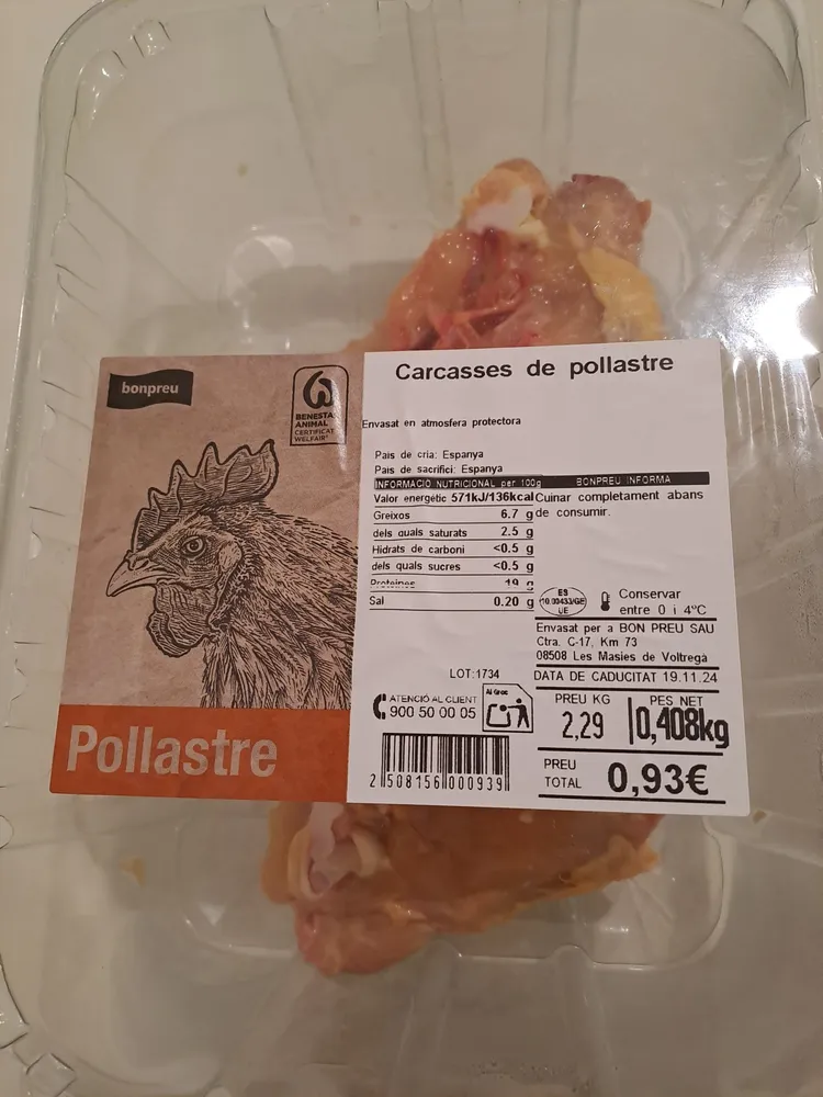 Carcasas de Pollo