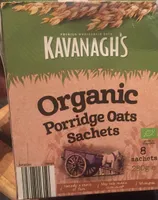 Organic porridge oats sachets