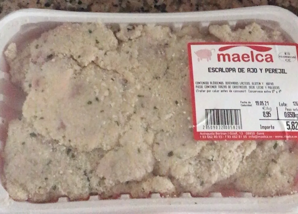 Escalopa de ajo y perejil