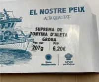 Tonyina aleta groga