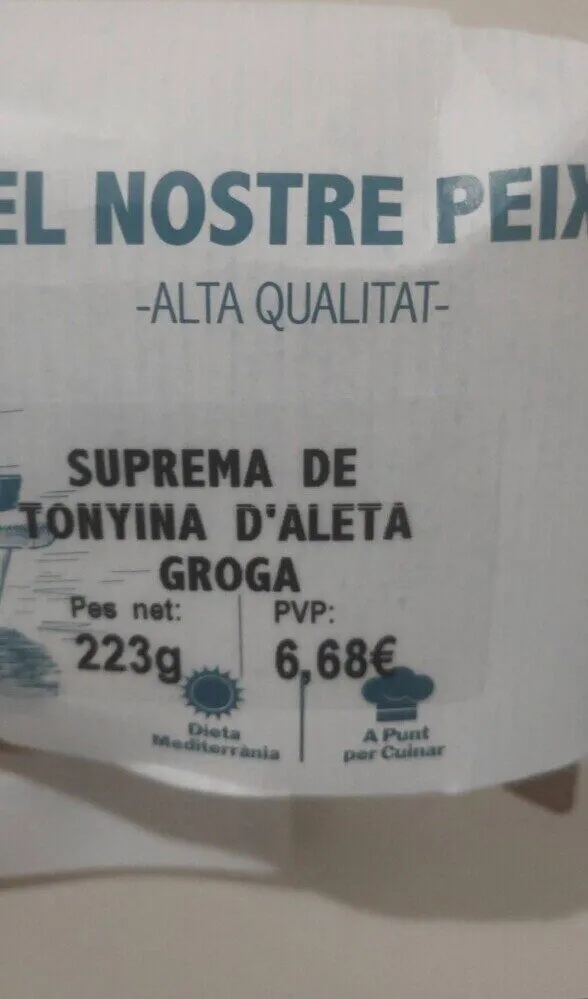 Suprema de tonyina d'aleta groga