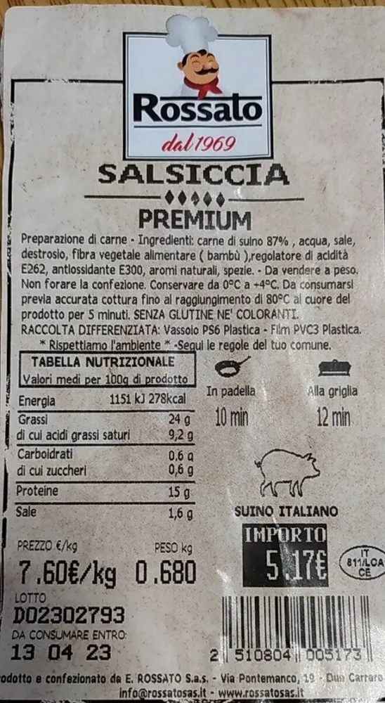 Salsiccia fresca