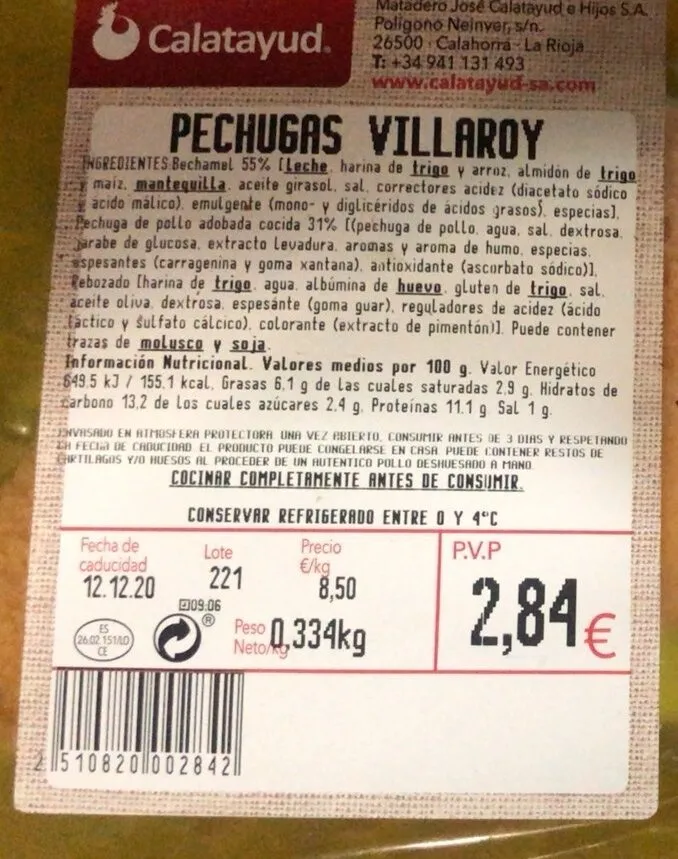 Pechugas a la villaroy