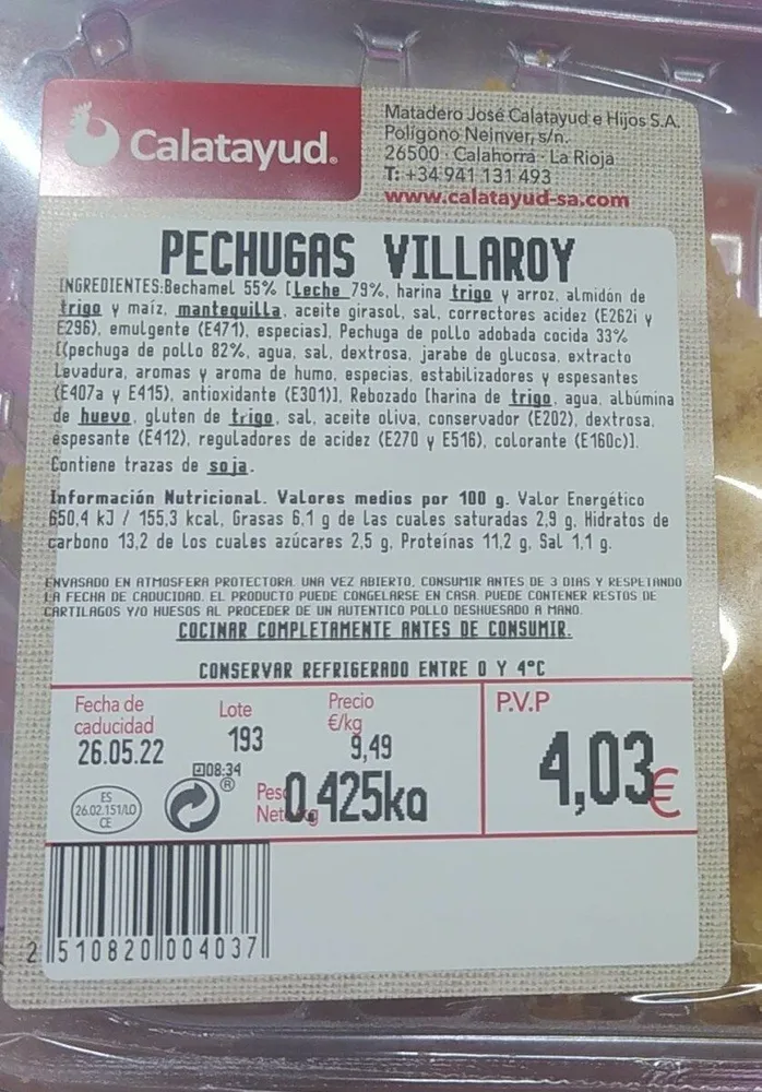 Pechugas villarroy
