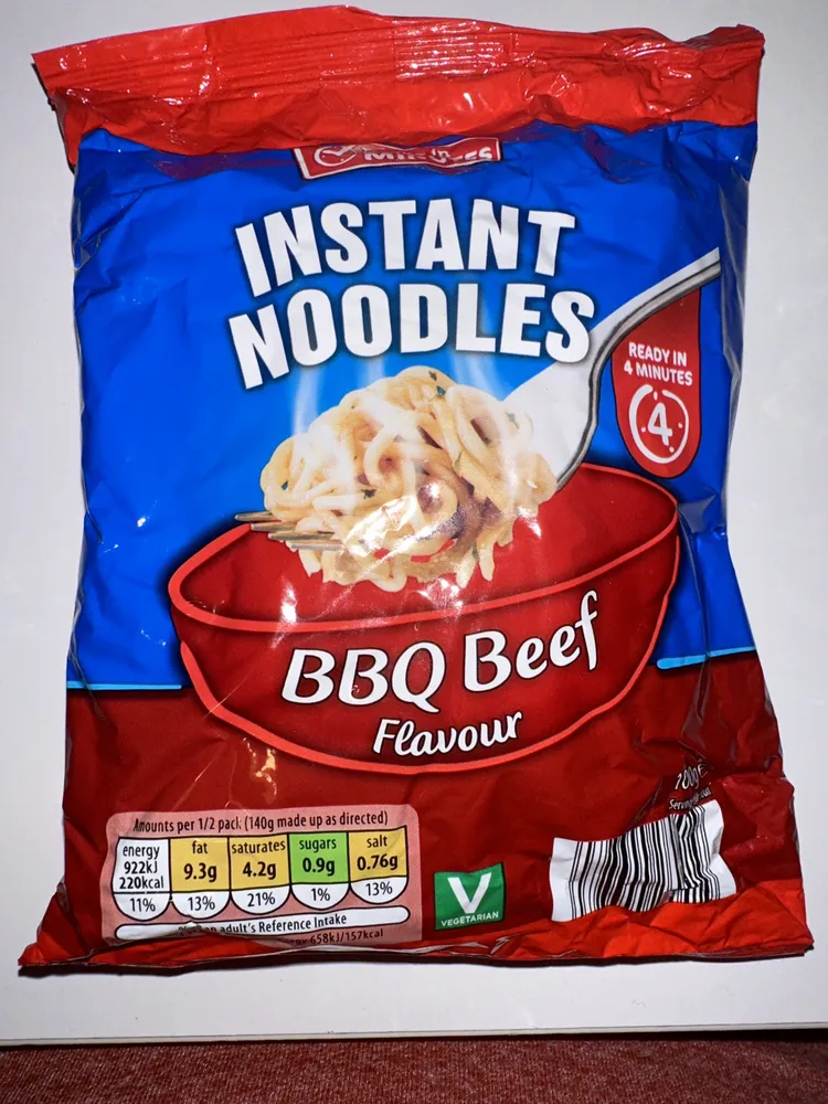 Make in Minutes Instant Noodles BBQ Beef Flavour