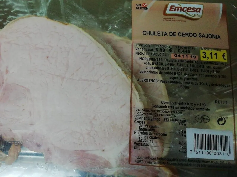 Chuleta de cerdo de sajonia