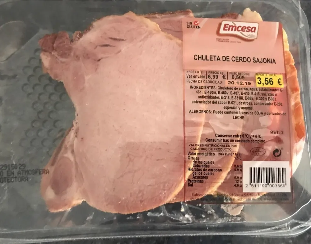 Chuleta de cerdo sajonia