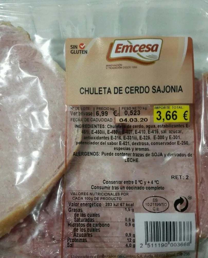 Chuleta de cerdo de Sajonia