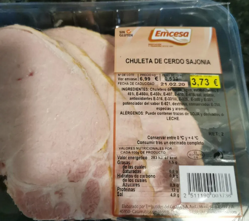 chuleta de cerdo sajonia