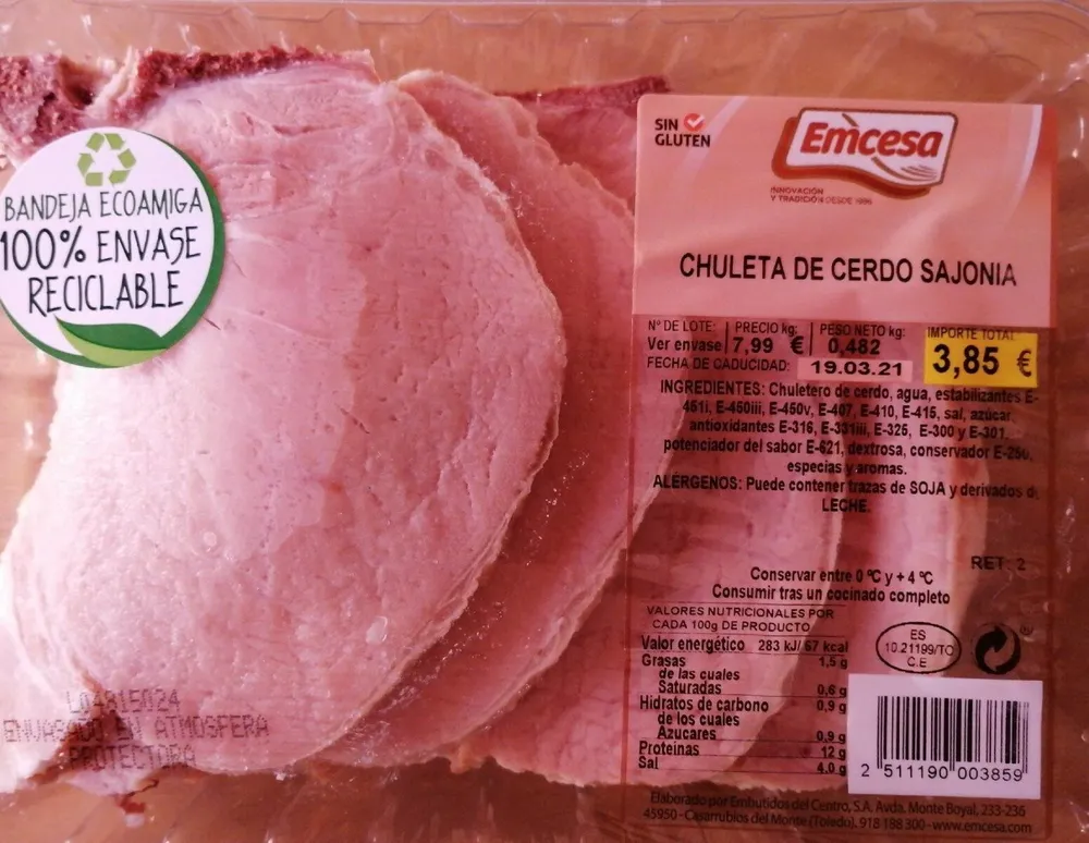 Chuleta de cerdo de Sajonia